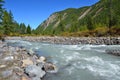 Russia, Altai Republic, river Karakabak Royalty Free Stock Photo