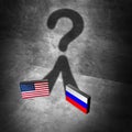 Russia American news question Royalty Free Stock Photo