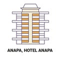 Russia, Anapa, Hotel Anapa travel landmark vector illustration