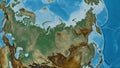 Russia area. Relief map Royalty Free Stock Photo