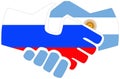 Russia - Argentina handshake