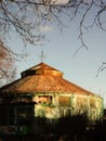 Russia - Arkhangelsk - old ruined derelict circus building Royalty Free Stock Photo