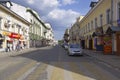 Russia, Astrakhan. 05.17.21. Street leading to the embankment of the Volga river