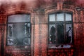 Russia, Barnaul-February 6, 2018. Firefighters and rescuers extinguish a fire in the Museum of war