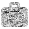 Russia Black & White Text Abstract Header Background