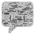 Russia Black & White Text Abstract Header Background