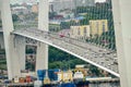 Russia, the bridge across the Golden horn bay in Vladivostok