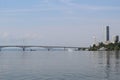 Russia. Bridge in Saratov city. River Volga