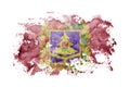 Russia, Bryansk Oblast flag background painted on white paper with watercolor Royalty Free Stock Photo
