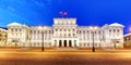 Russia, Building of Legislative assembly of St Petersburg, Isaak Square, night - Mariinsky palace