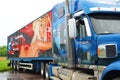 Russia, Bykovo,29.05.2021.Bright airbrushing on a truck at the Moscow Region Freight Transport Festival TRUCKFEST 2021