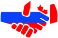 Russia - Canada handshake