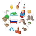 Russia cartoon icons