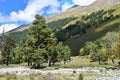 Russia, Caucasus, Arkhyz. Mountain landscape on the banks of the Sofia river Royalty Free Stock Photo