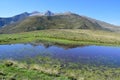 Russia, Caucasus, Arkhyz. Small unnamed lake on the plateau Gabulu in summer