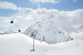 Russia Caucasus. Elbrus ski resort. Winter scenery