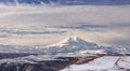 Russia, the Caucasus Mountains, Kabardino-Balkaria. Mount Elbrus