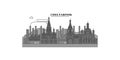 Russia, Chelyabinsk city skyline isolated vector illustration, icons Royalty Free Stock Photo