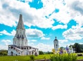 Russia. Church of Ascension and St. George's bell tower in Moscow Royalty Free Stock Photo
