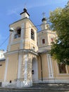 Russia. The church of the Holy Trinity in Khokhly in  Moscow, 1610 year built in summer Royalty Free Stock Photo