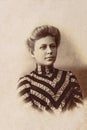 RUSSIA - CIRCA 1905-1910: A portrait of young woman, Vintage Carte de Viste Edwardian era photo