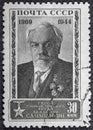 RUSSIA - CIRCA 1944: stamp printed by Russia, shows Sergei Chaplygin - Russian and Soviet mechanic and mathematician