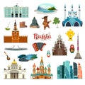 Russia City colorful vector collection.