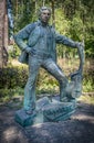 Bronze monument to the remarkable singer and poet Vladimir Vysotsky Royalty Free Stock Photo