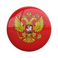 Russia coat of arms badge, nationality pin 3d rendering