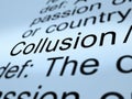 Russia Collusion Definition Depicting Conspiracy And Cooperation With The Russian Government 3d Illustration Royalty Free Stock Photo