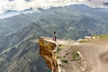 Landscape of mountains in Dagestan in the abandoned village of Goor