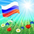 Russia Day. Official Russian holiday. Russian flag
