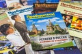 Russia - December 2020: Religious literature of Jehovah`s Witnesses