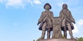 Russia . Ekaterinburg . Monument to Vasily Tatischev and Wilhelm de Gennine