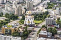 Russia . Ekaterinburg . Orthodox Church on a background of the city landscape. Royalty Free Stock Photo