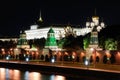 Russia. Ensemble of Moscow Kremlin at night