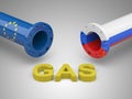 Russia - Europe gas crisis concept.