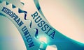 Russia European Union - Text on Mechanism of Shiny Metal Cogwhee