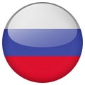 Russia flag button Royalty Free Stock Photo