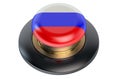 Russia flag button Royalty Free Stock Photo