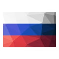 Russia flag geometric design.