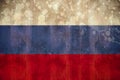 Russia flag in grunge effect