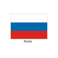 Russia flag, official colors and proportion correctly. National Russia flag. Royalty Free Stock Photo