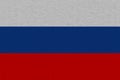 russia flag painted on paper Royalty Free Stock Photo