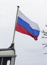 Russia flag on the roof Royalty Free Stock Photo