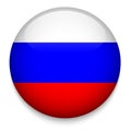 RUSSIA flag button Royalty Free Stock Photo