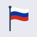 Russia Flag. Russian Three Colours.