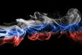 Russia flag smoke Royalty Free Stock Photo