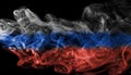 Russia flag smoke Royalty Free Stock Photo