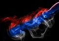 Russia flag smoke Royalty Free Stock Photo